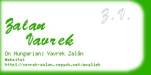 zalan vavrek business card